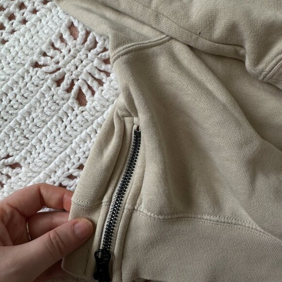 Nike Side-Zip Cropped Hoodie - Stone - Picture 11 of 11